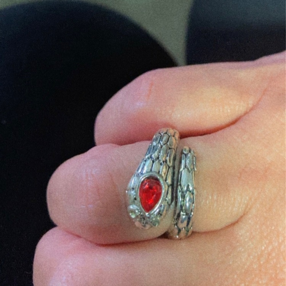 🆕BOHEMIAN WOMENS AND MENS SILVER SNAKE🐍 RING - Picture 3 of 4